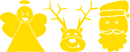 Strijkapplicatie Kerst Emoji
