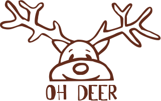 Strijkapplicatie Oh Deer