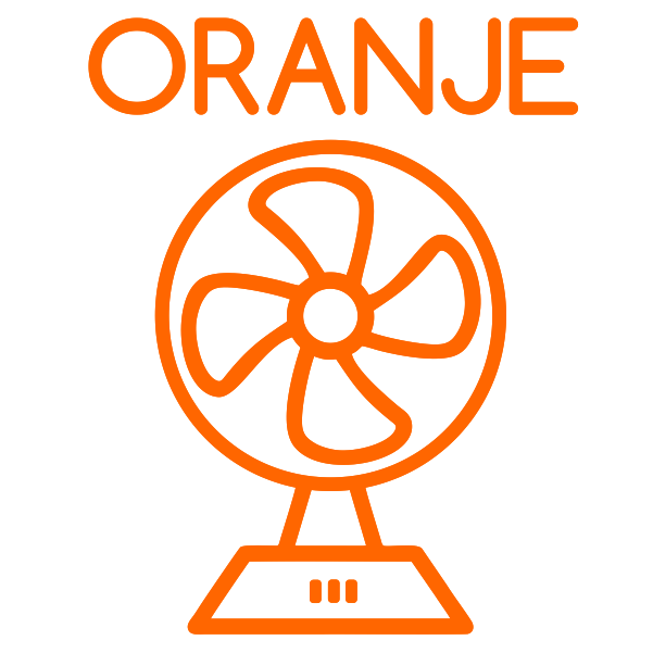 Strijkapplicatie Oranje Fan