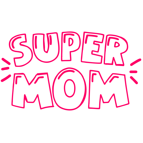 Strijkapplicatie Super MOM